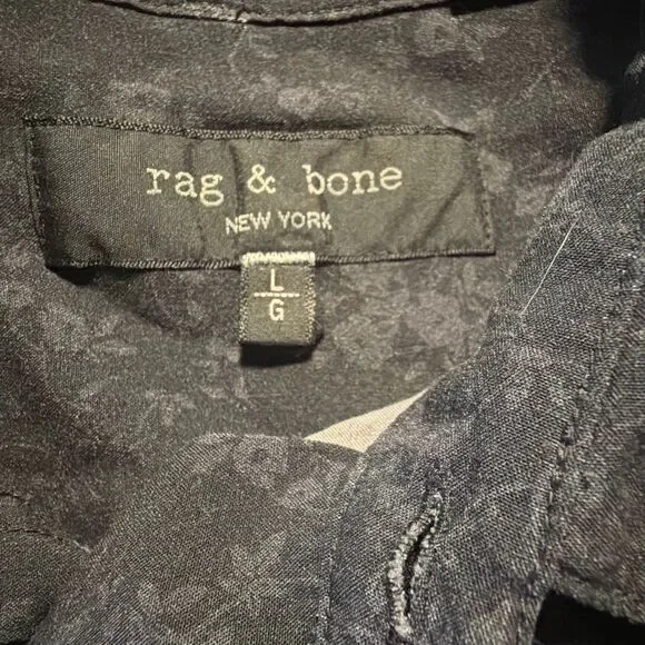 RAG & BONE Dalton Floral Short Sleeve Button-Up Shirt-L - Picture 9 of 12